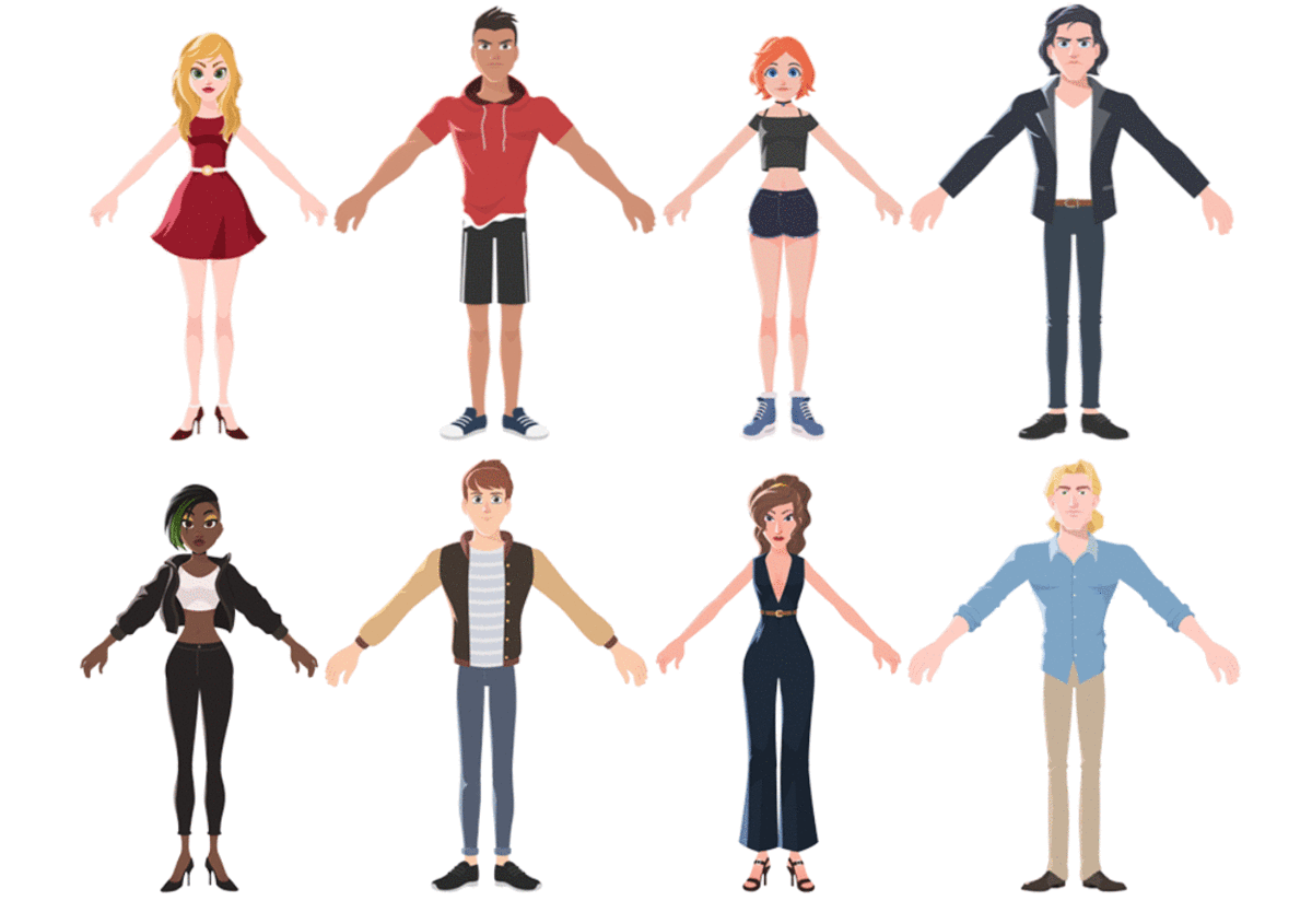characters - body angles